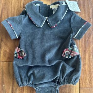 TBBC NWT Christmas Bubble 0-6mo corduroy